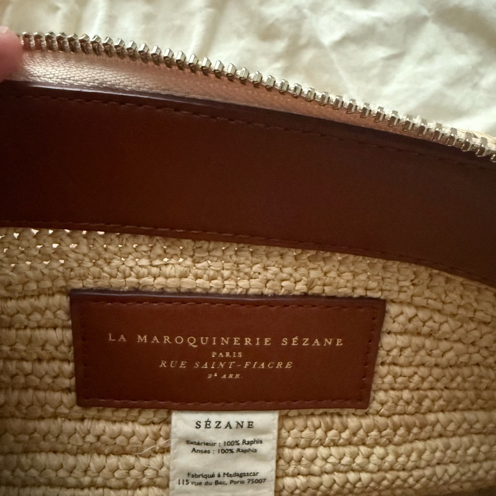 Sezane Isabelle Bag in Natural Woven Raffia - Picture 7 of 7